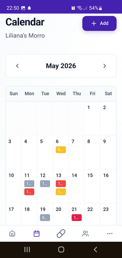 Patient Events Calendar Events Calendar